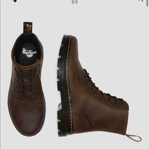 Dr. Marten Combs Crazy Horse Brown Leather Boots